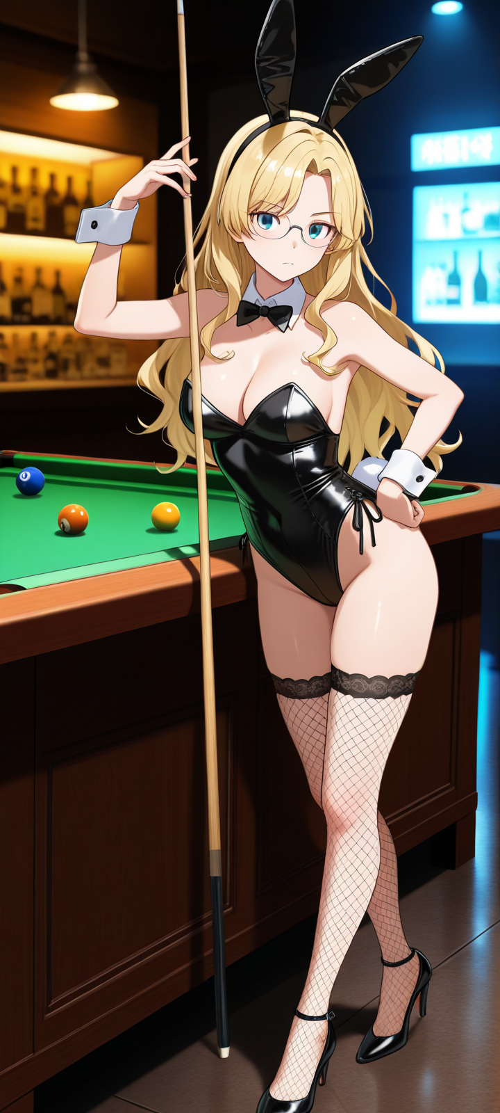 金髪バニーでプールバー