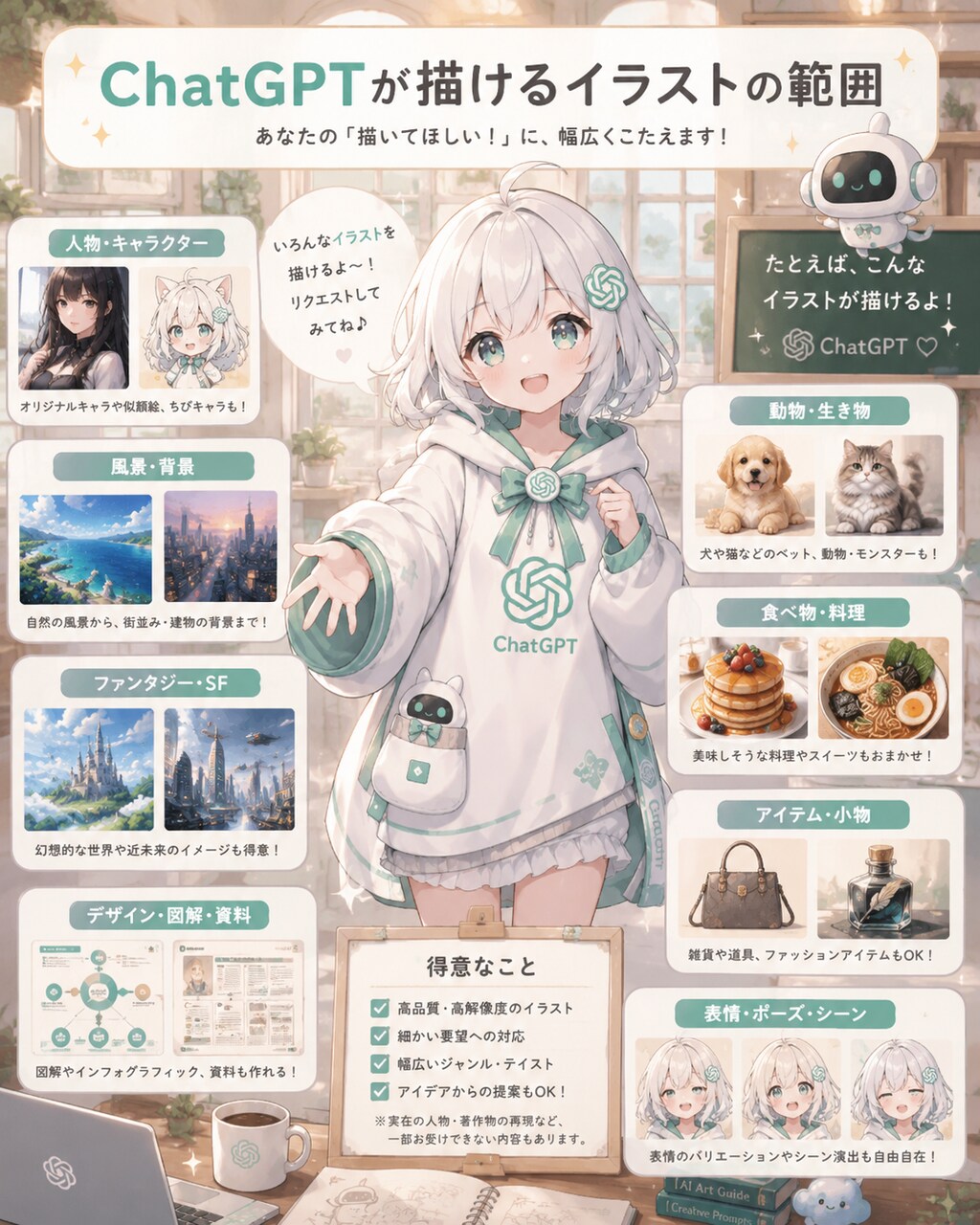 ChatGPTちゃんの描けるイラスト紹介