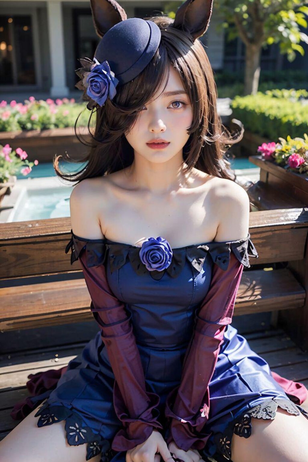 美しいライスシャワーコスプレイヤーちゃん💕