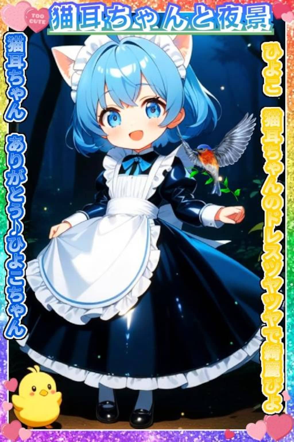 猫耳ちゃんと夜景