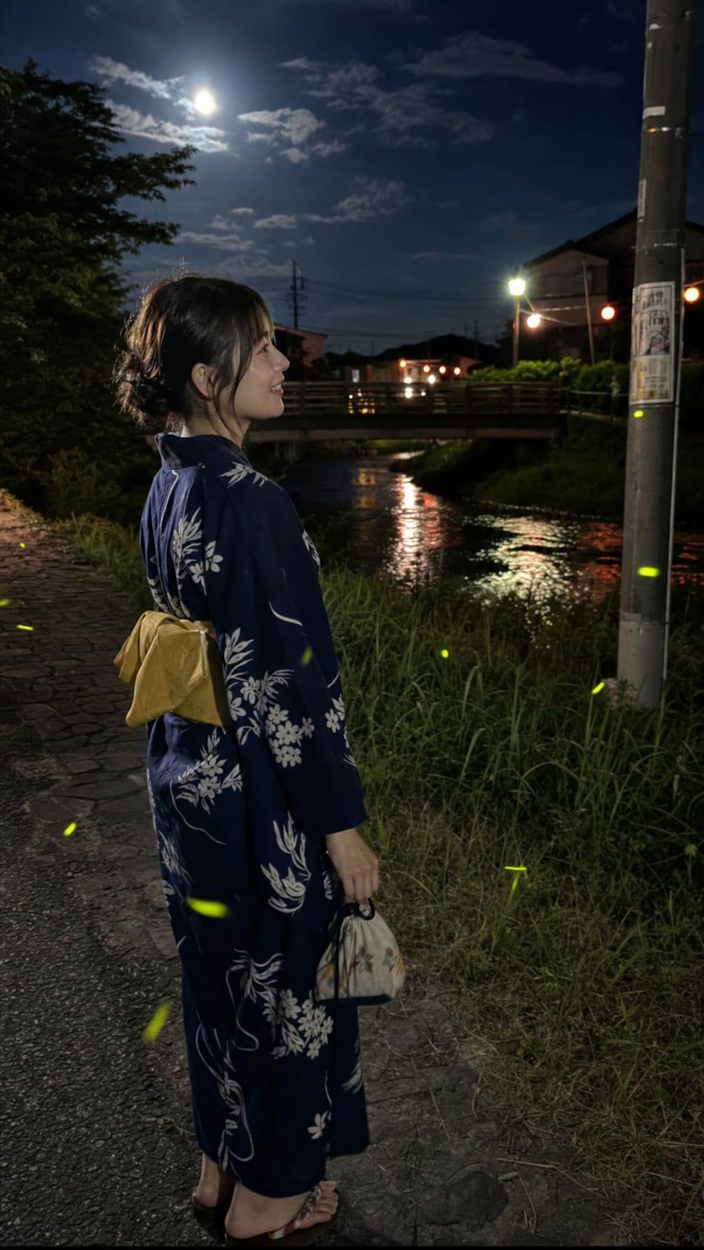 Fireflies Along the Stream
