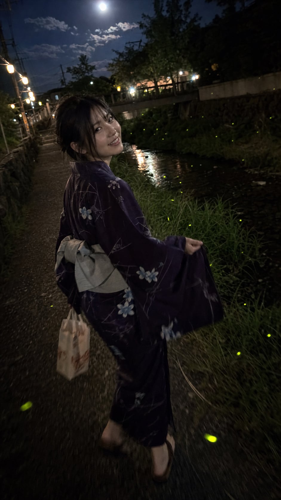 Fireflies Along the Stream