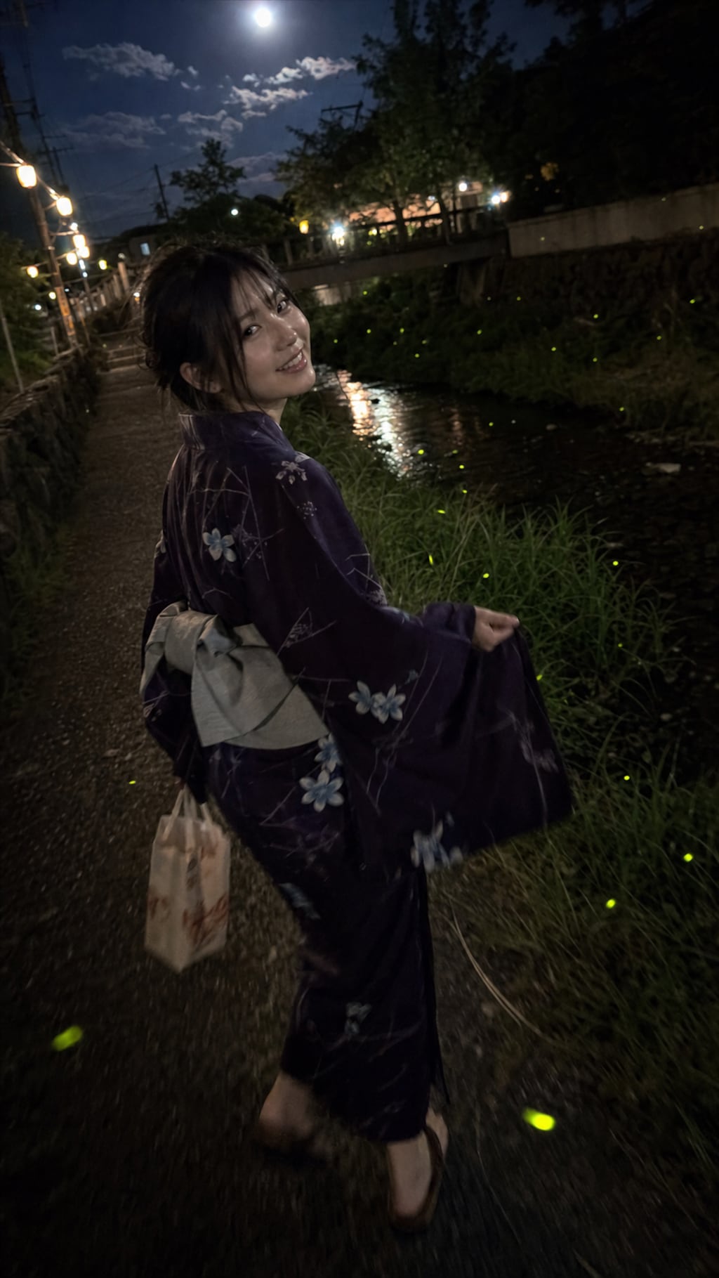Fireflies Along the Stream