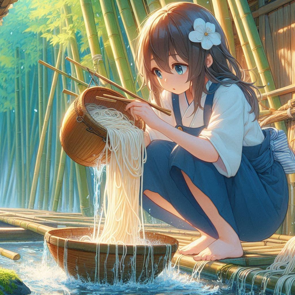 とびだせ！流しそうめん村