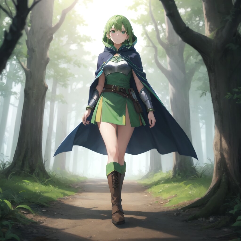森の中を歩く勇者 | の人気AIイラスト・グラビア