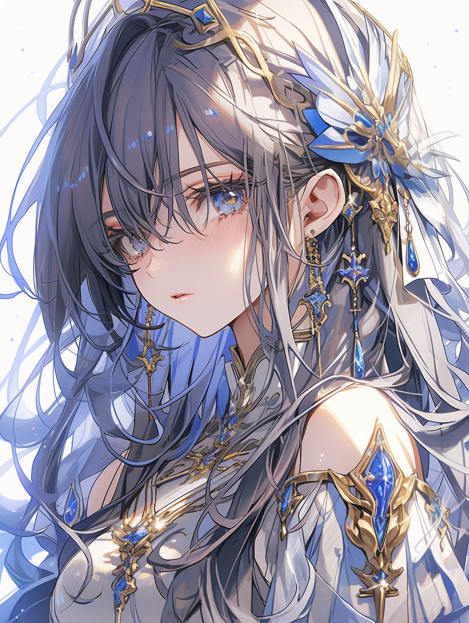 風薫る蒼き瞳 Wind's Whispering Azure Eyes | の人気AIイラスト・グラビア