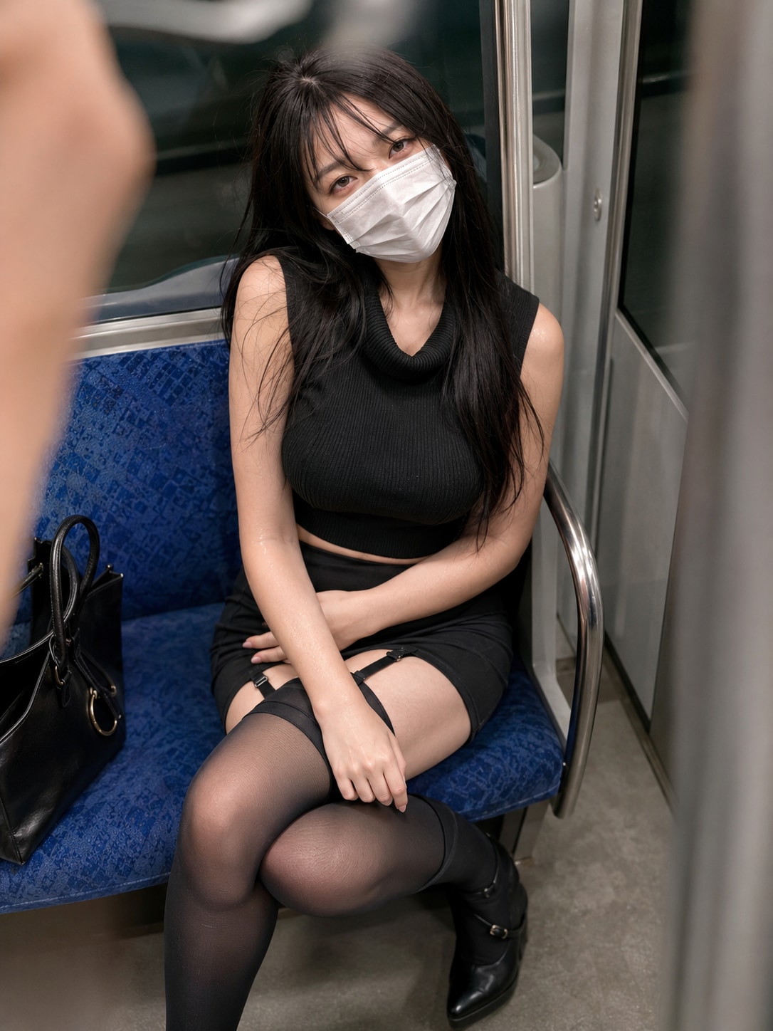 電車で目が合う、いやらしい女