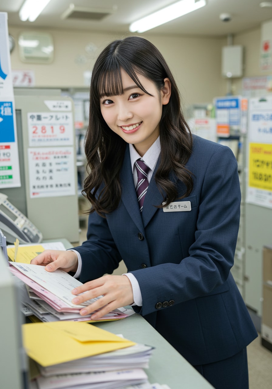 新人の郵便局員