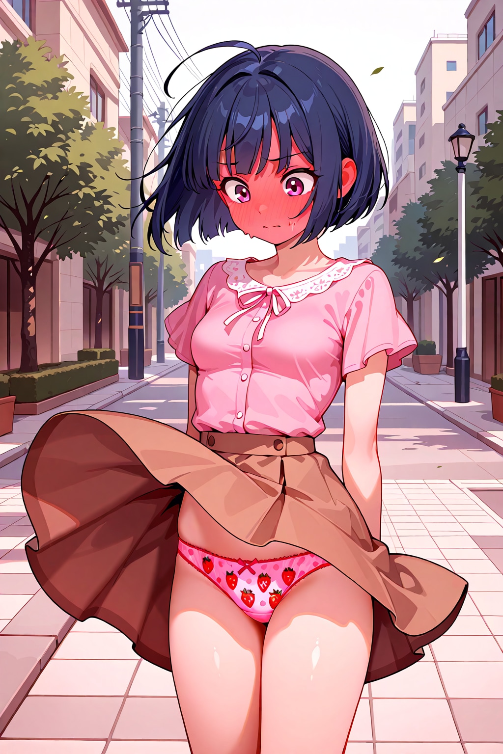イチゴパンティを履いていたのがバレた代理ちゃん