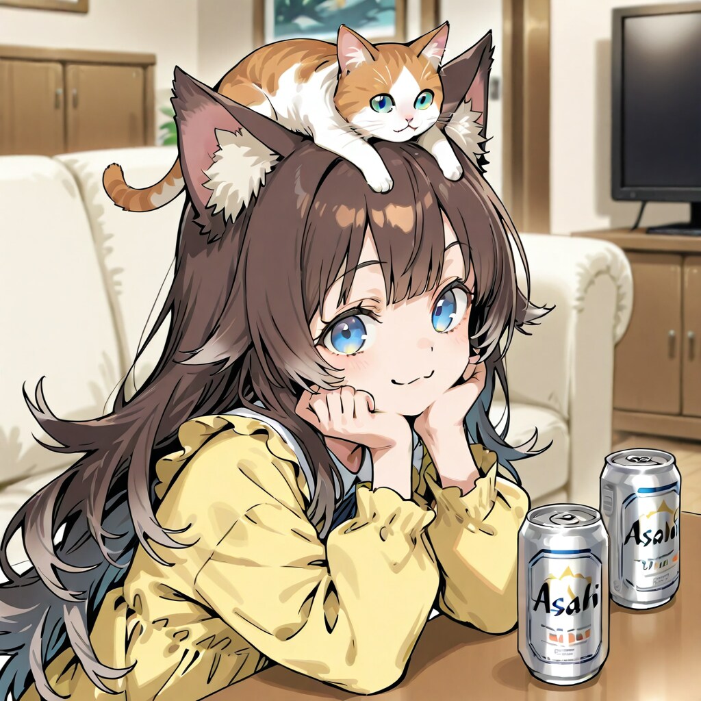 猫と小さな女の子