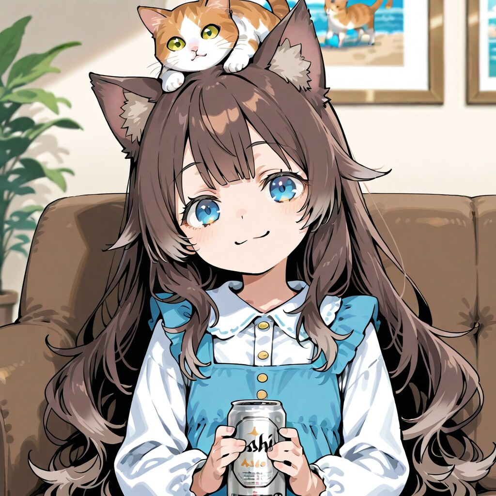 猫と小さな女の子