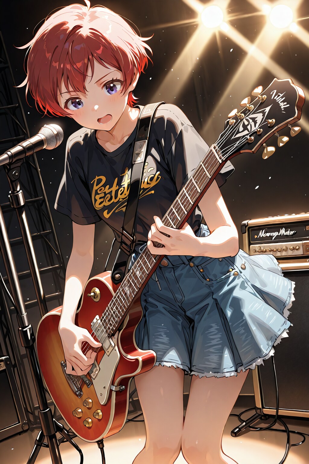 Playing the electric guitar !!!