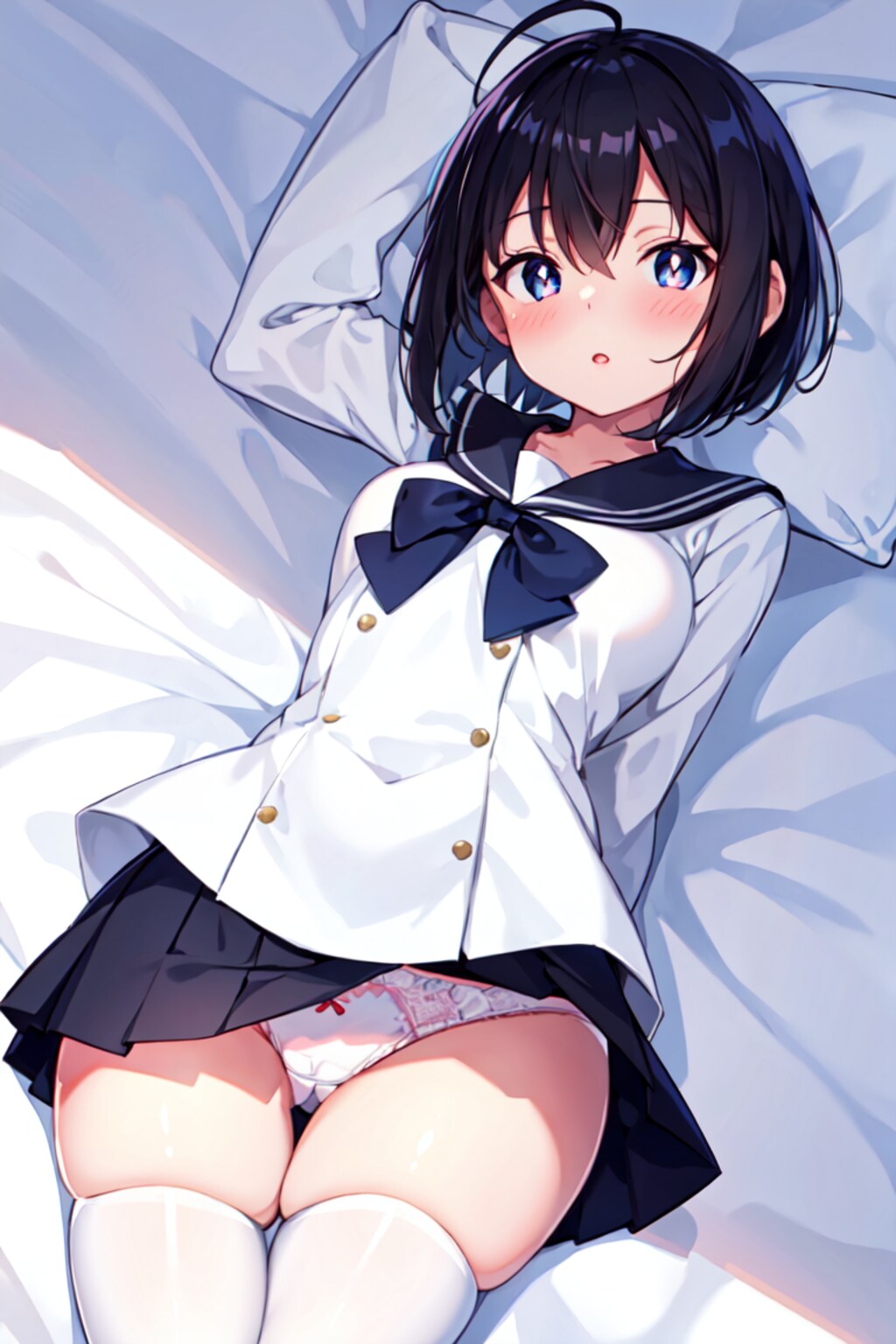 無防備な黒髪ボブの女の子