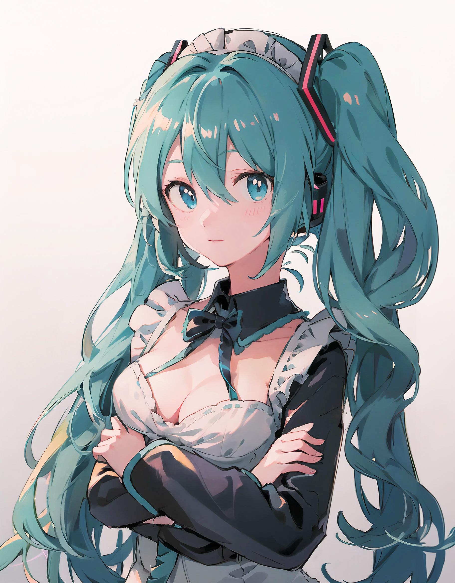 初音未來 初音ミク Miku VOCALOID メイド ツインテール