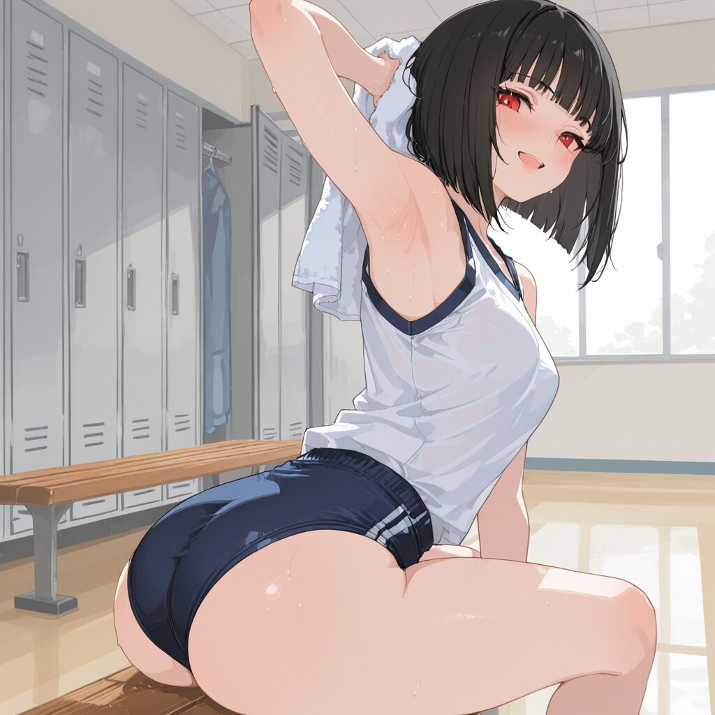 スリーブレスのブルマ娘 ~ 黒髪ボブのブルマ娘１４８ ~