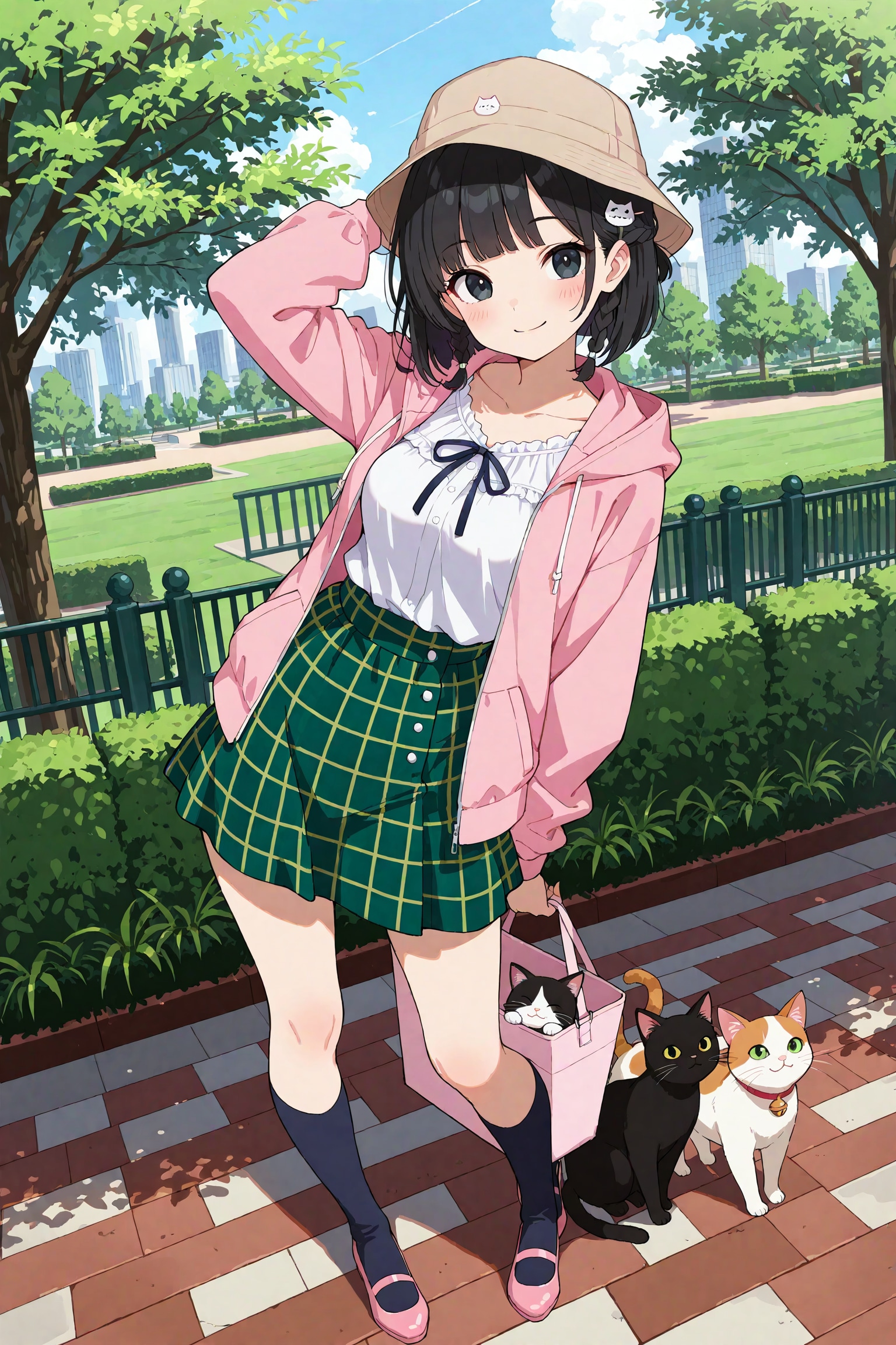 春のガーリーコーデの凜猫ちゃん | の人気AIイラスト・グラビア