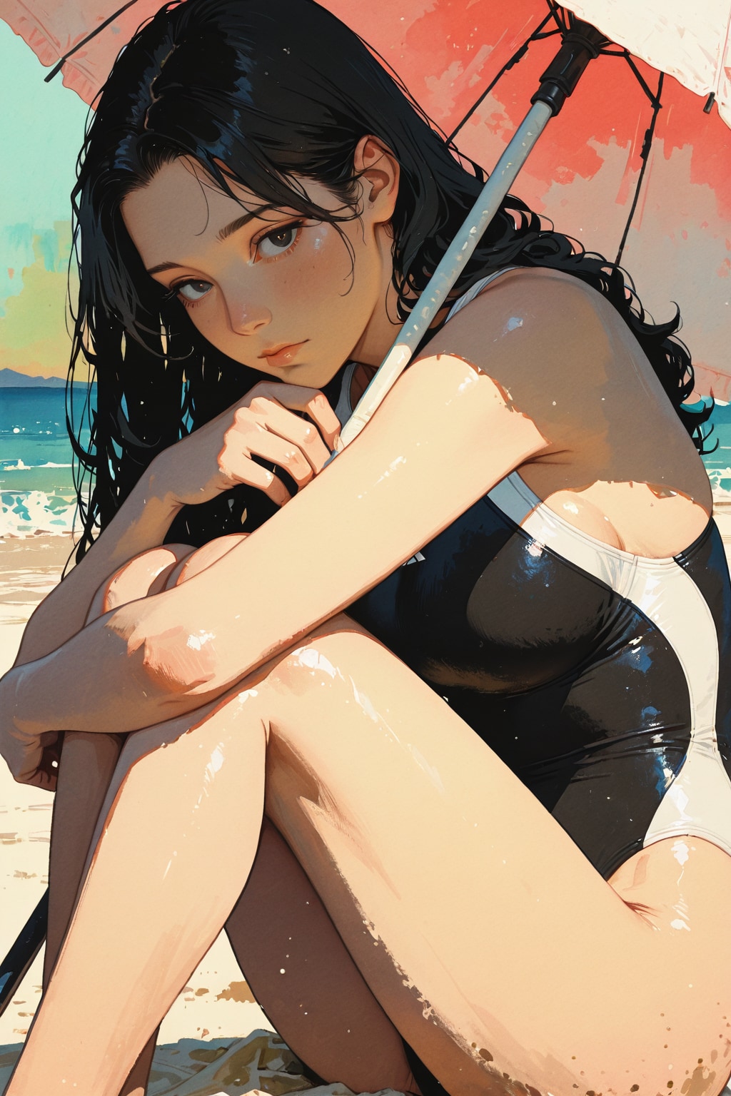 夏を先取り４（パラソルの下）