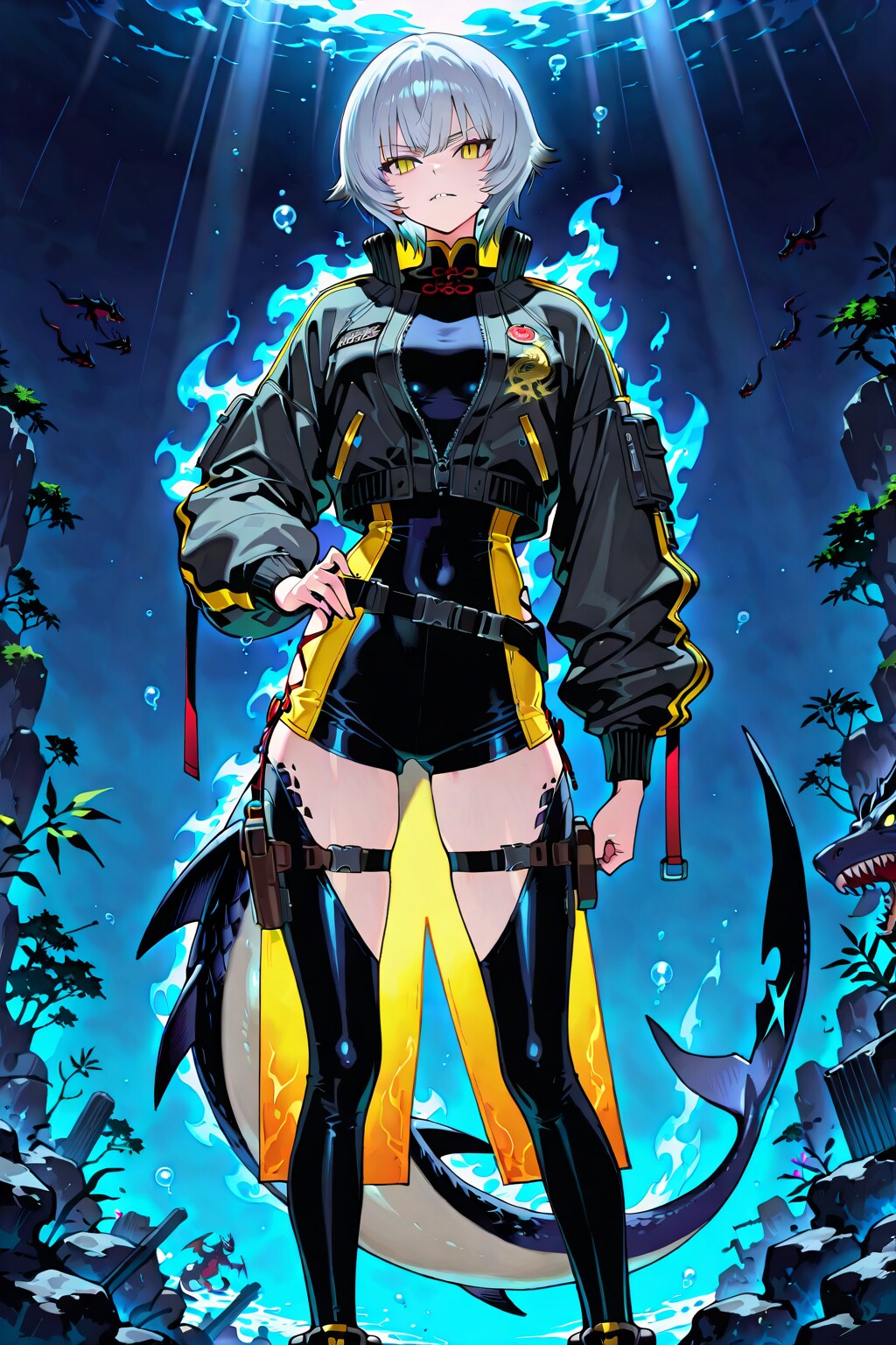 【リヴァイアサン王国のサメ従者】 🦈 シャーリー・カルカリアス | の人気AIイラスト・グラビア