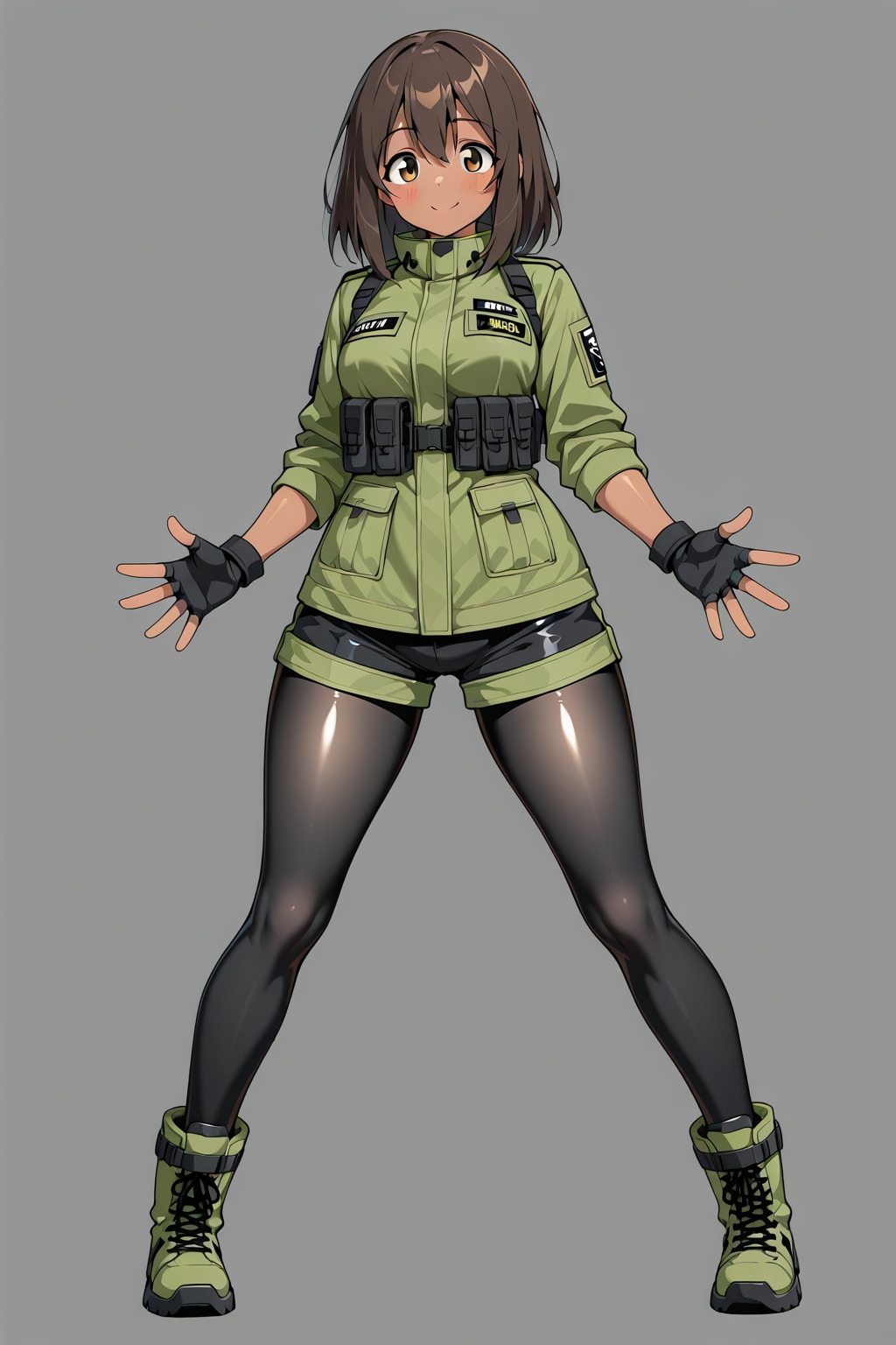 渓流釣りをする夏希ちゃん