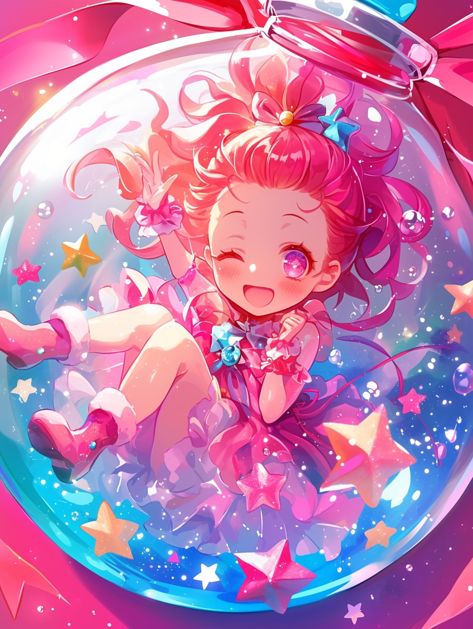 「瓶詰の少女」紅02.5 | の人気AIイラスト・グラビア