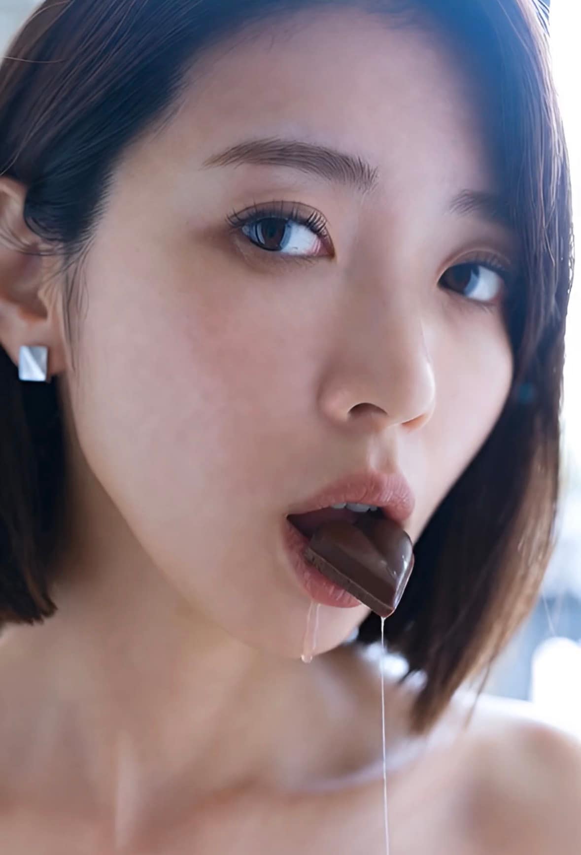 舌で転がす本命チョコ
