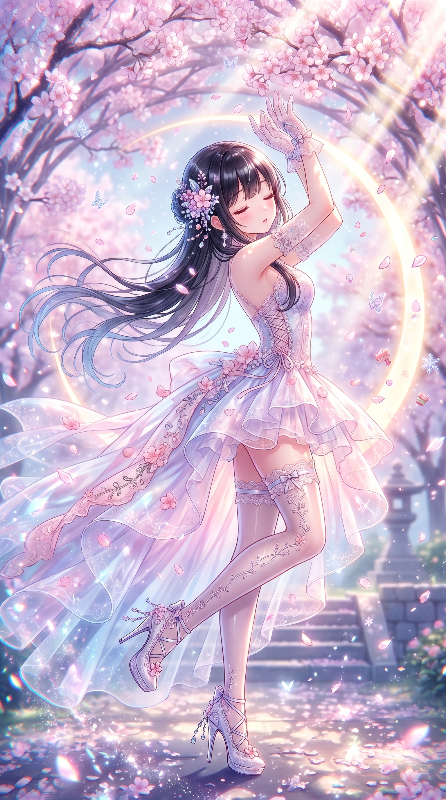 桜霞光輪の舞姫 | の人気AIイラスト・グラビア