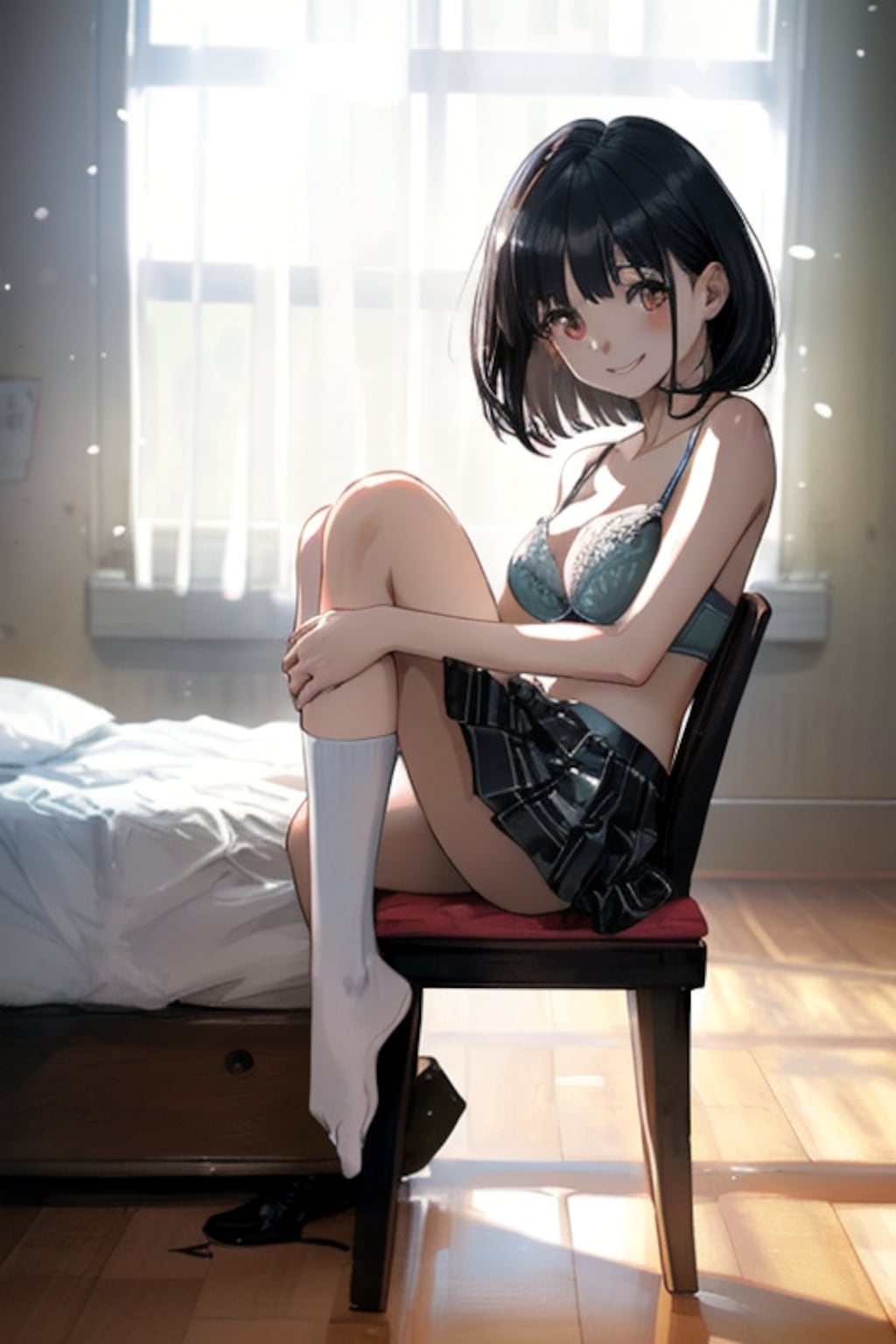 椅子に座る