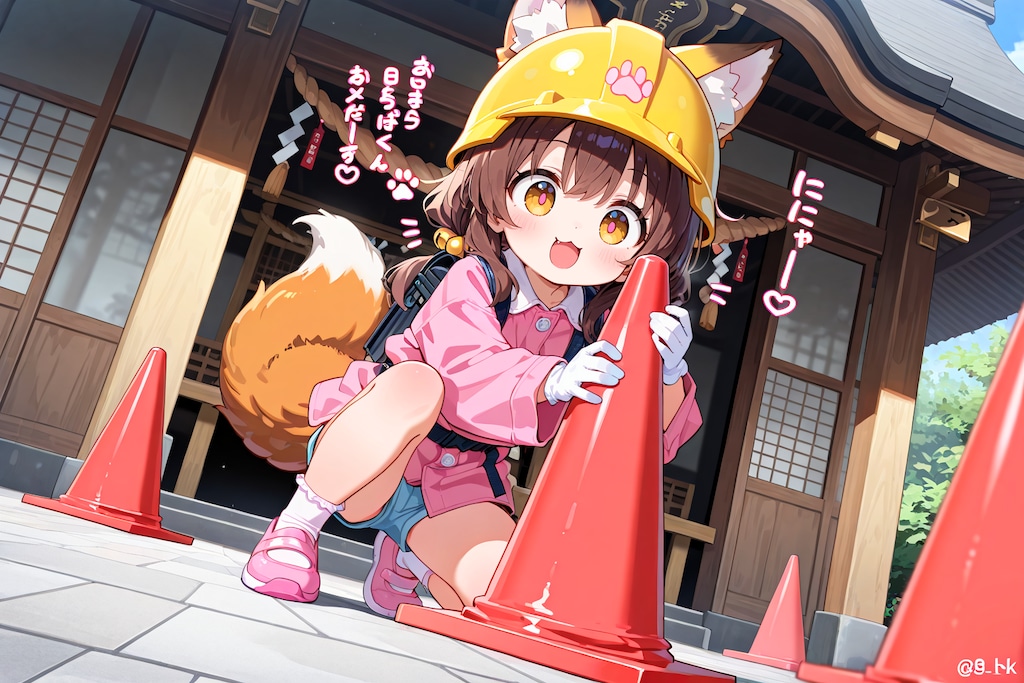 奉納祭のステージ設営