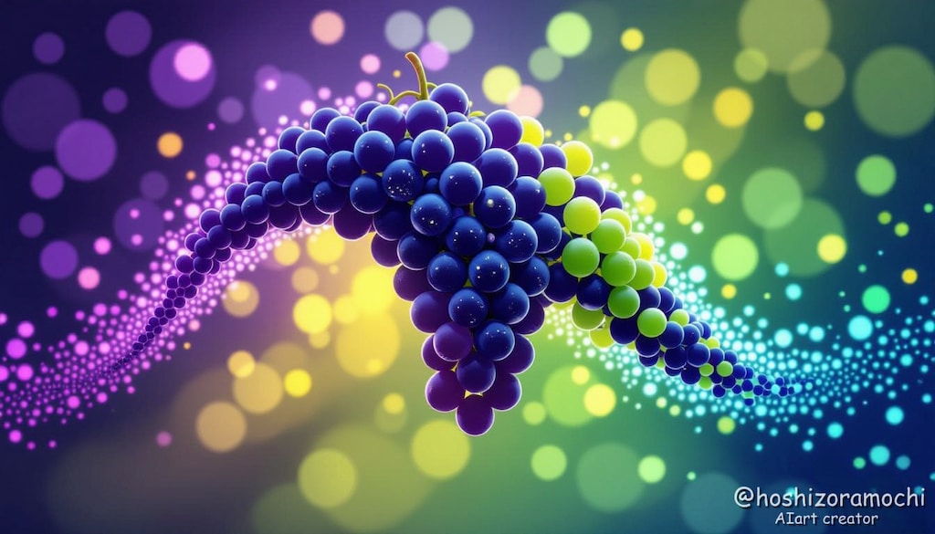 重力に落ちる紫の星団 - Purple star cluster falling into gravity