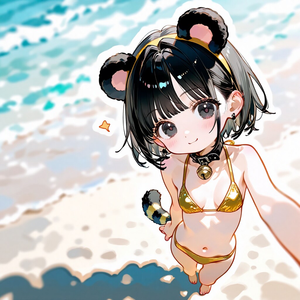 金色ビキニ