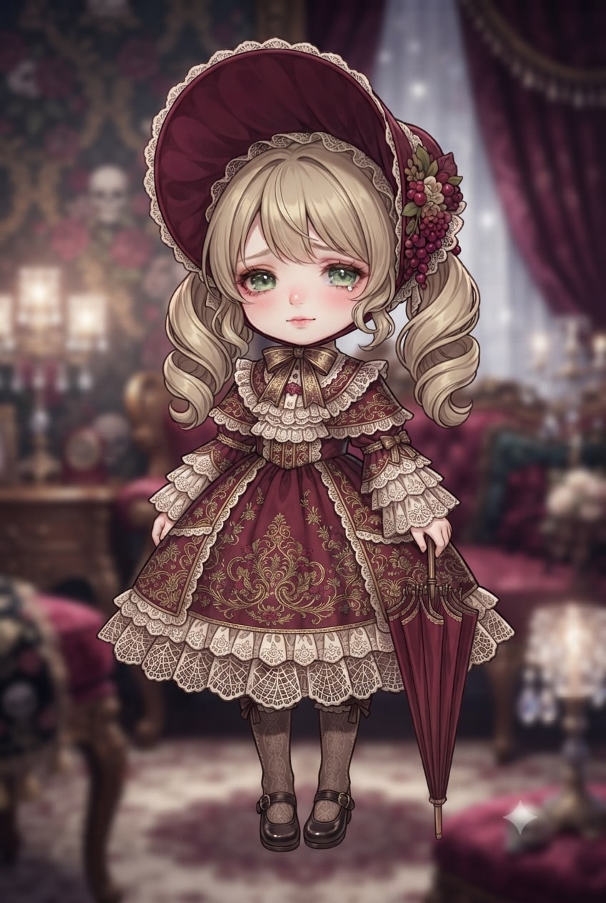 今日のクラロリ衣装〜深紅の秘密と小さな貴婦人〜