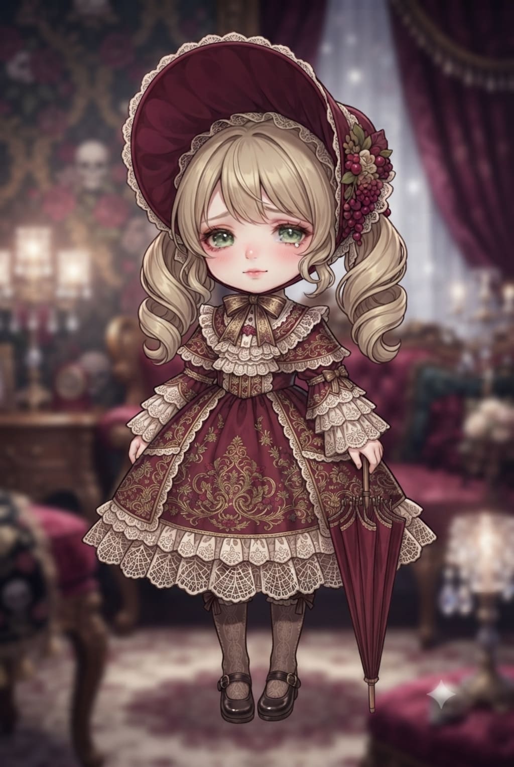 今日のクラロリ衣装〜深紅の秘密と小さな貴婦人〜