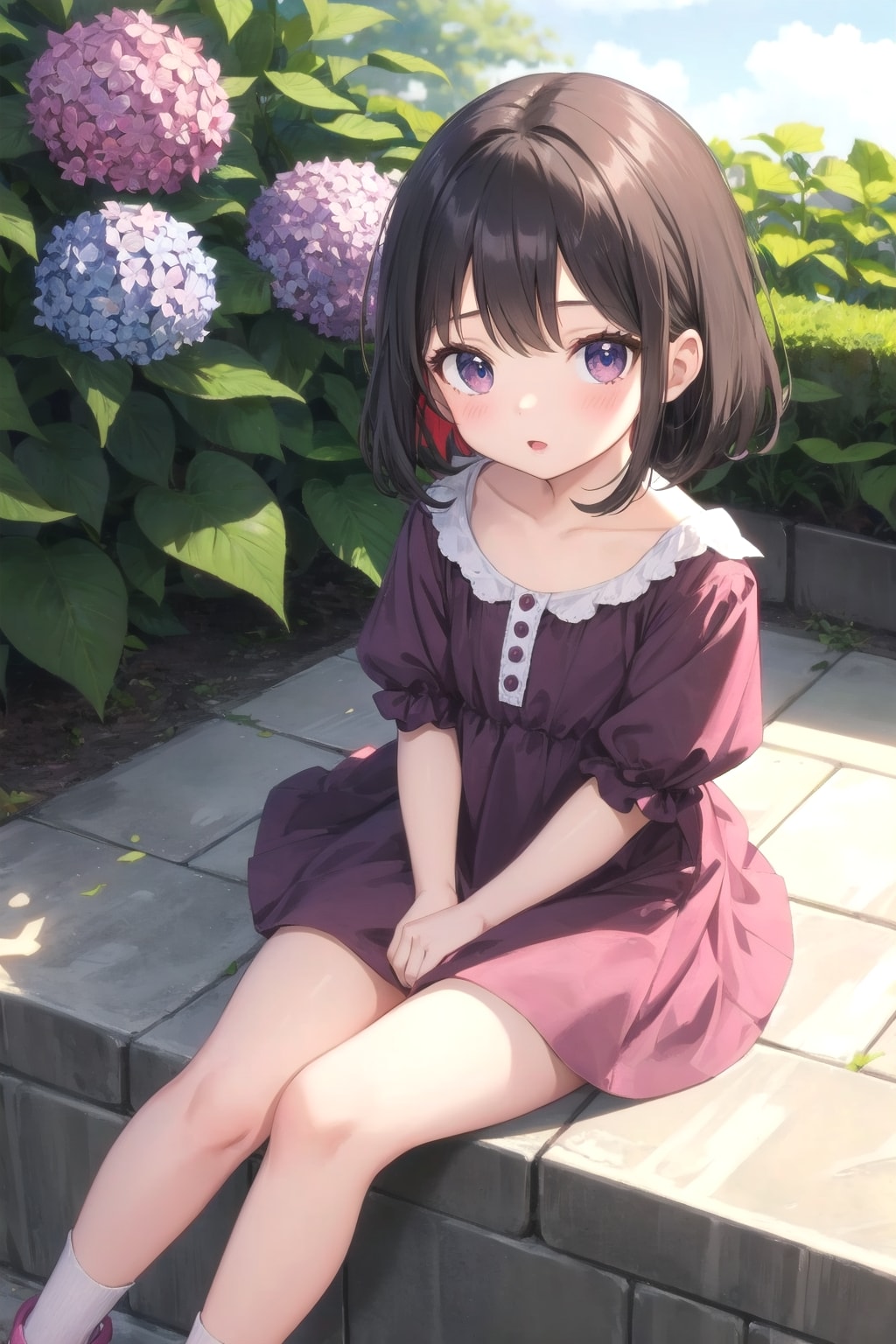 紫陽花の少女 8歳