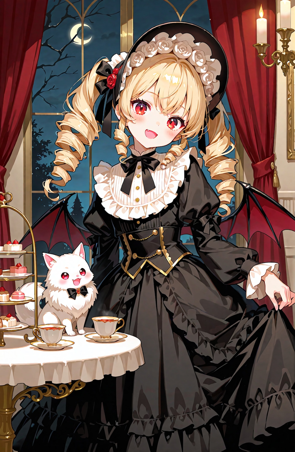 金髪ドリル吸血鬼と夜のお茶会