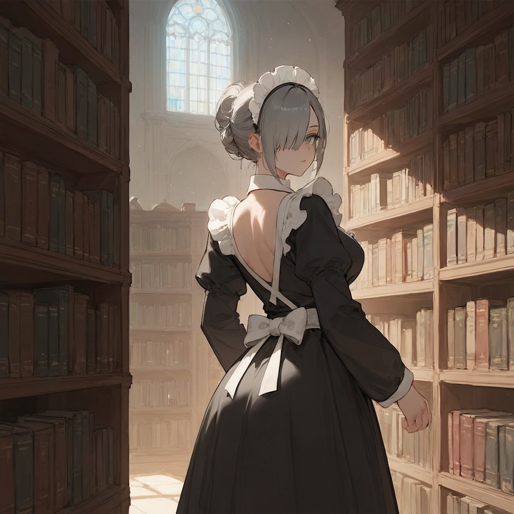 図書館のメイドさん