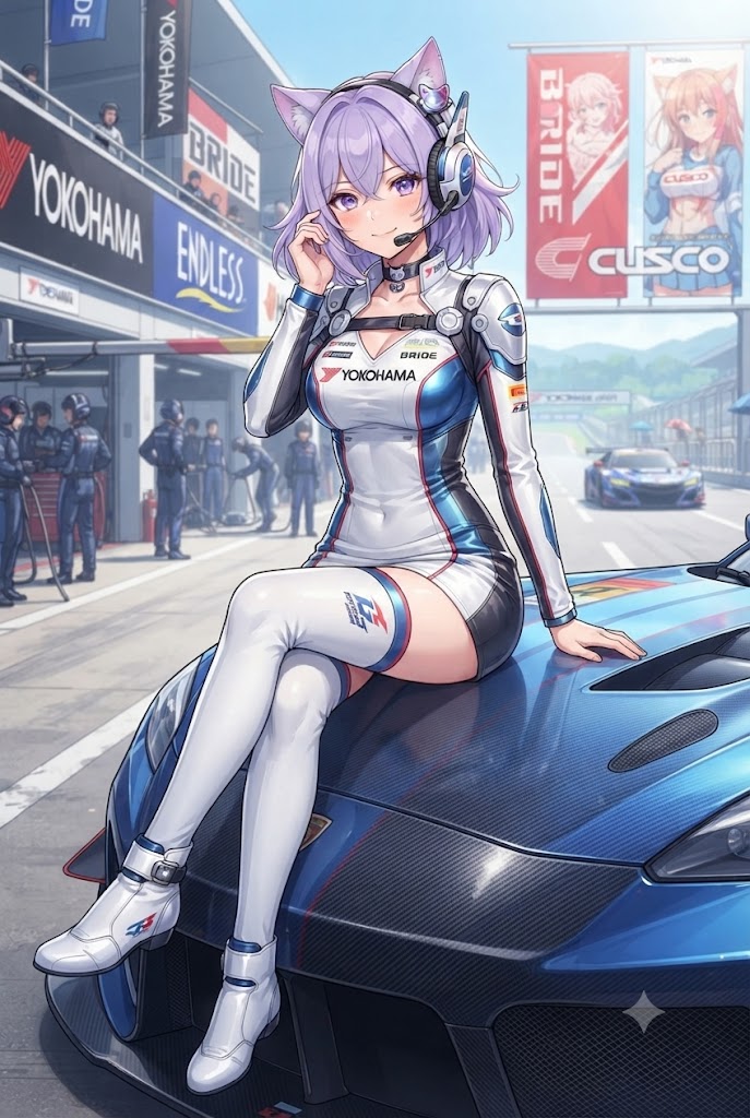 カメコさんたちと撮影の時間を過ごすレースアンバサダーのシス