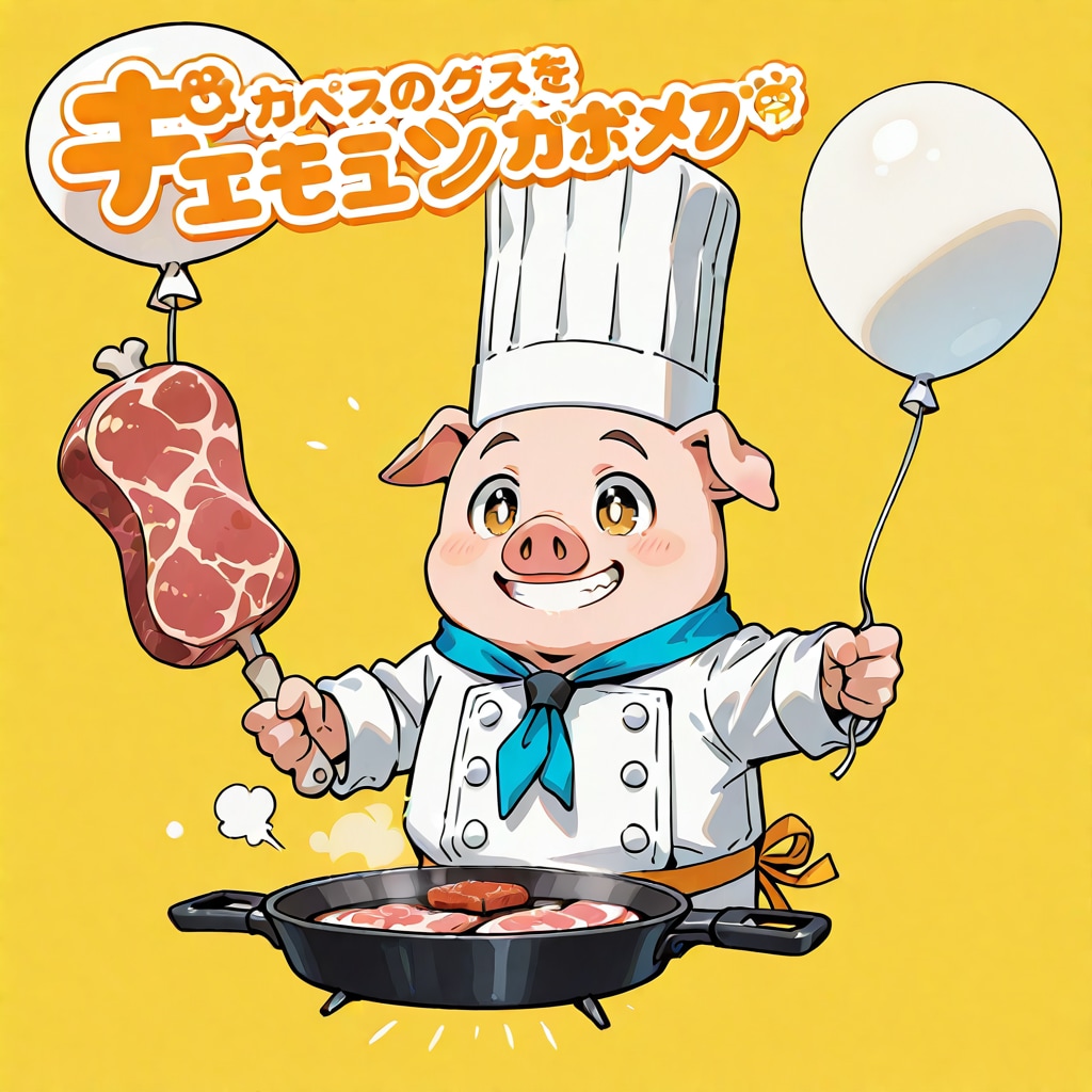 肉屋のイメージキャラクター風