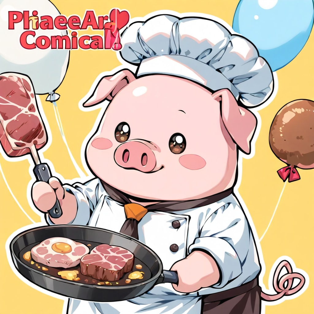 肉屋のイメージキャラクター風 | の人気AIイラスト・グラビア