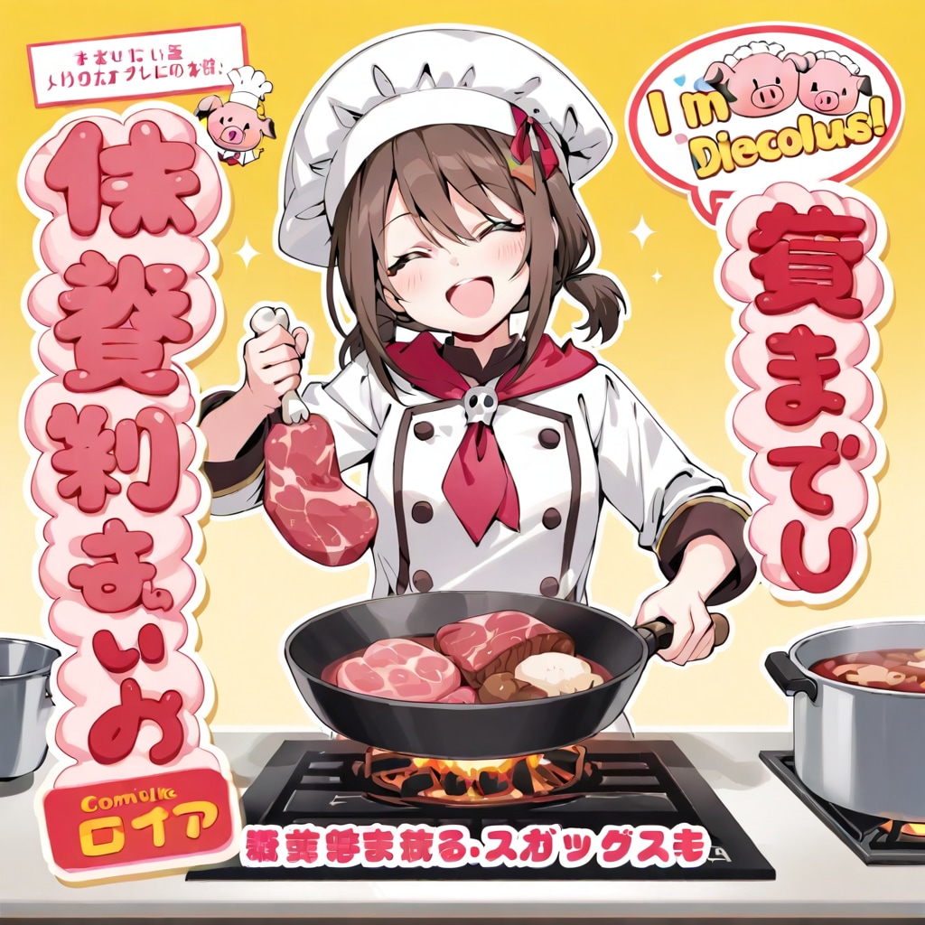 肉屋のイメージキャラクター風