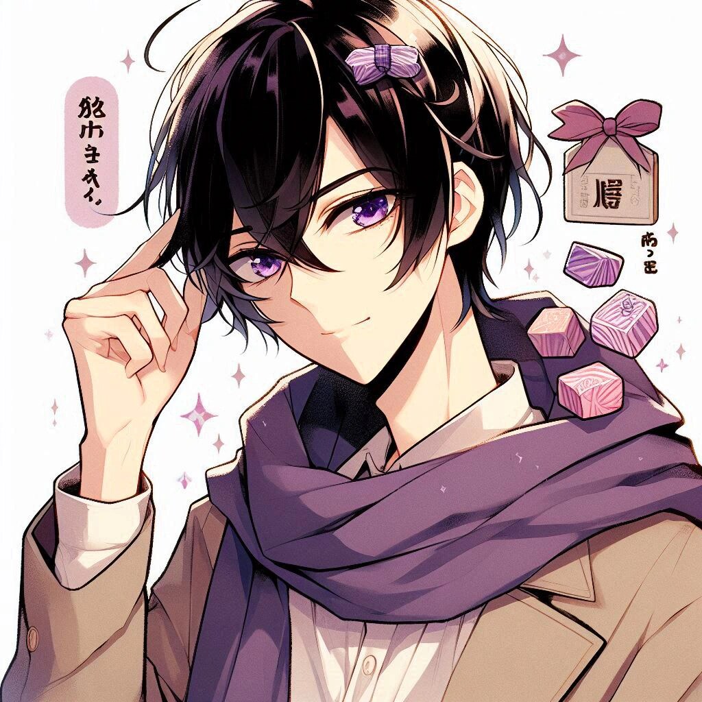 和菓子と黒髪短髪男性＊その4(11枚)