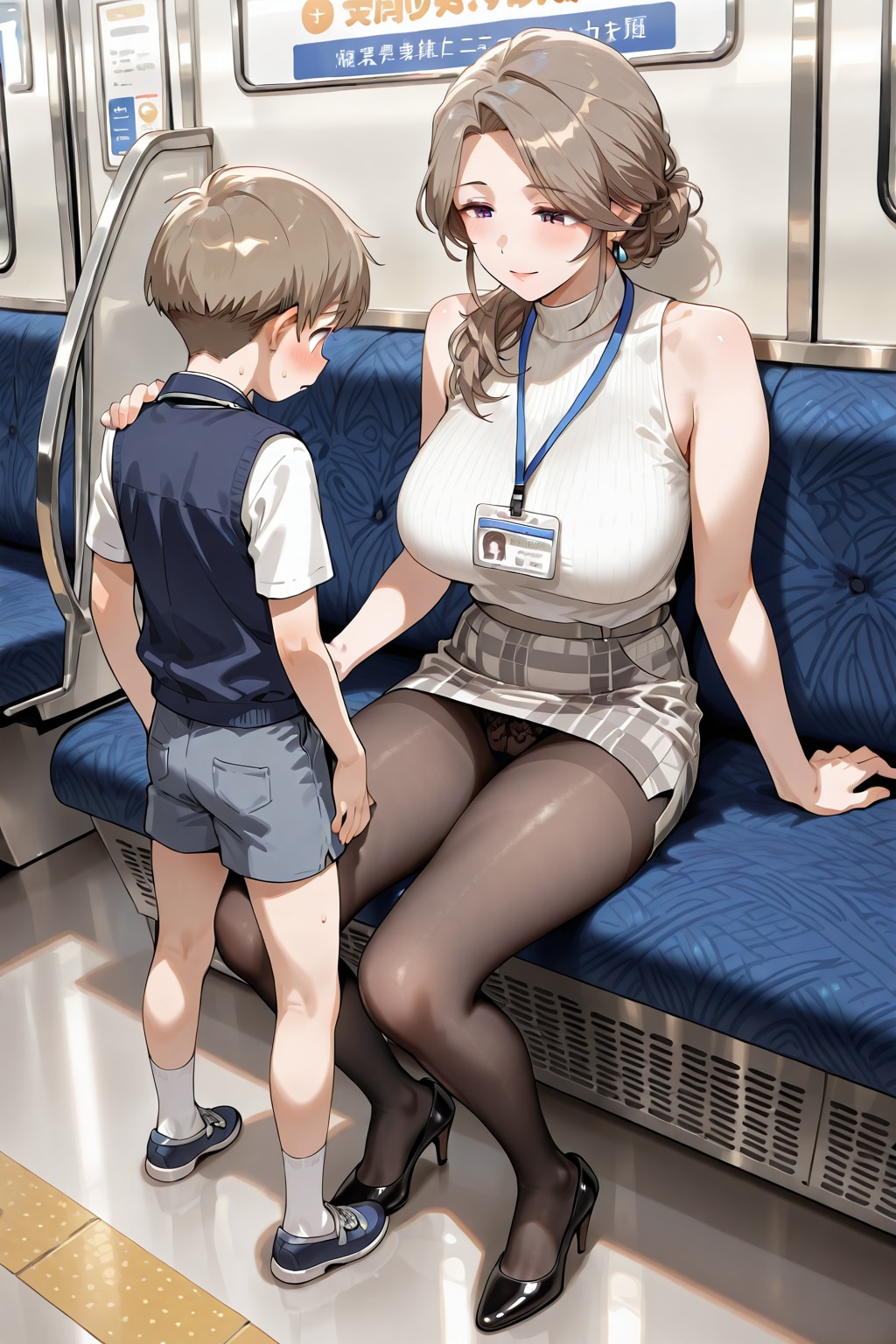 人妻OLお姉さん　電車内で9