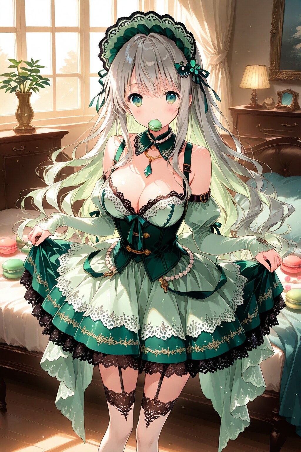 * マカロンを咥えた美少女　－その４－