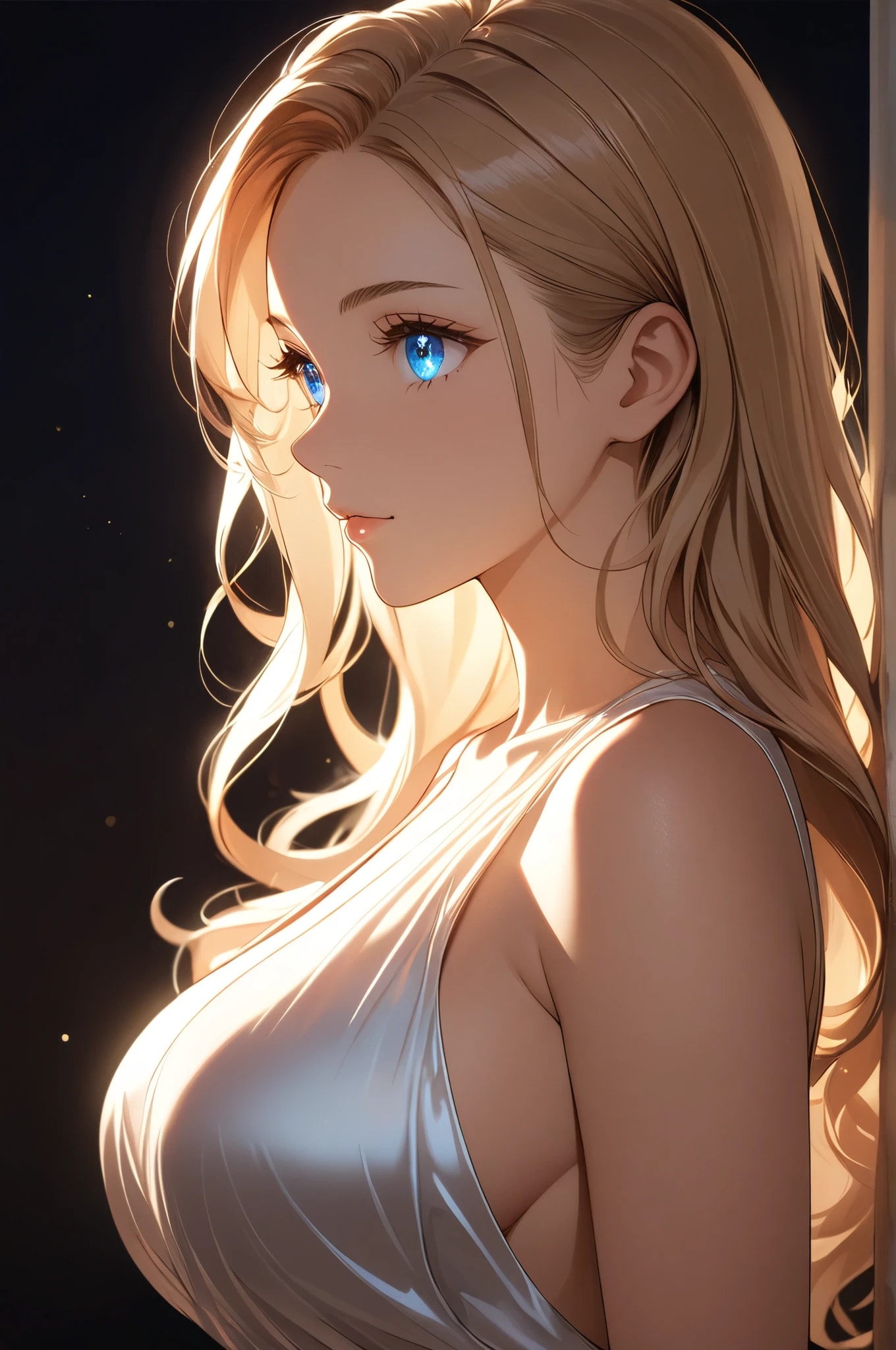 逆光の美女