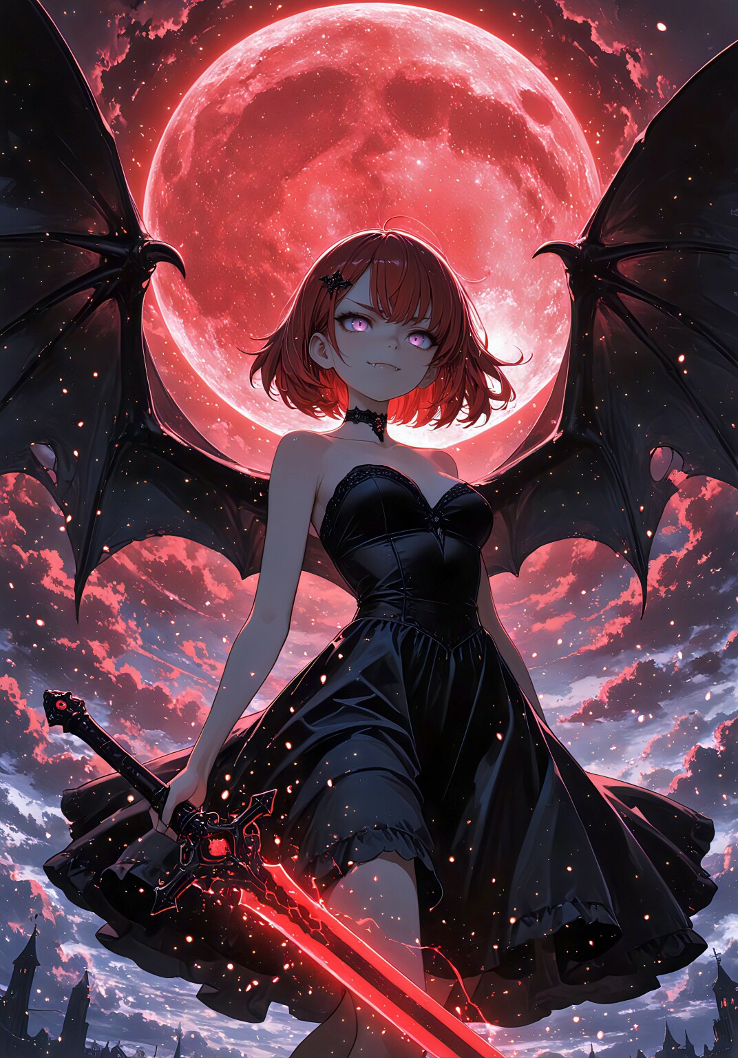 紅月に顕る三つの怪異 | の人気AIイラスト・グラビア