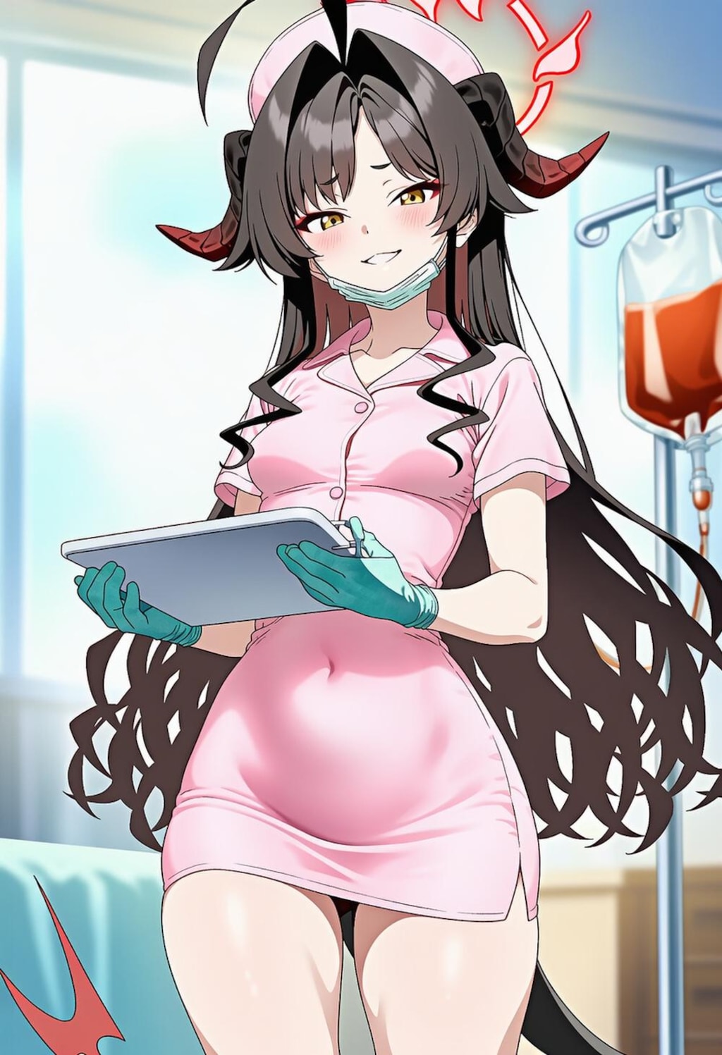 働く白衣コスプレ人妻