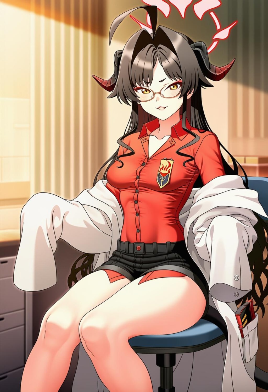 働く白衣コスプレ人妻