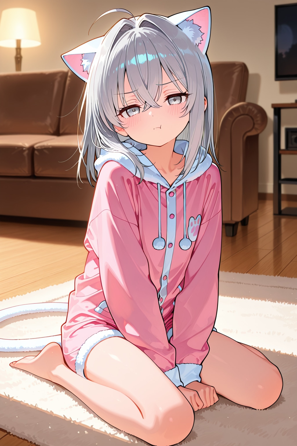 ちょっと怒な銀髪ちゃん