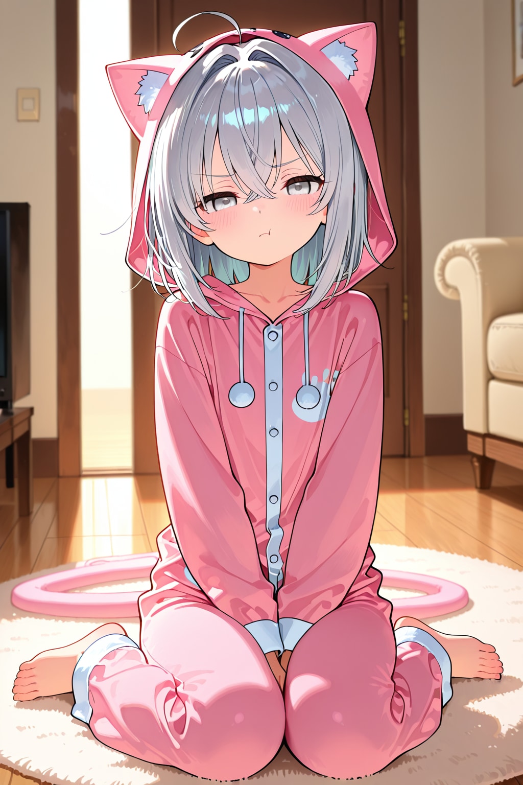 ちょっと怒な銀髪ちゃん