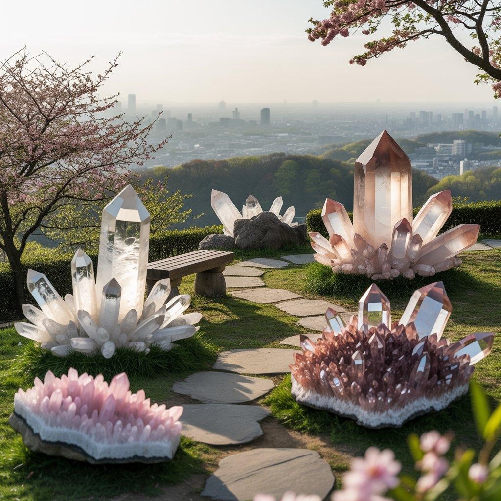 クリスタルが輝く高台