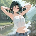 ケモミミさんと川遊び！ 2枚目